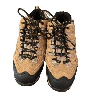 Women's Brahma‎ Mindy Boots Tan Suede Leather Steel Toe Hiking Work US Size 6.5